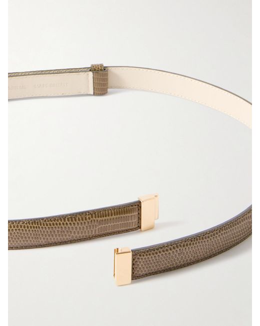 Totême  Natural Gürtel Aus Leder Mit Schlangeneffekt