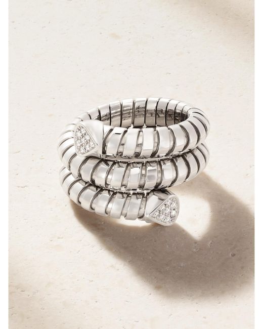 Marina B Natural Trisola 18-Karat Diamond Ring