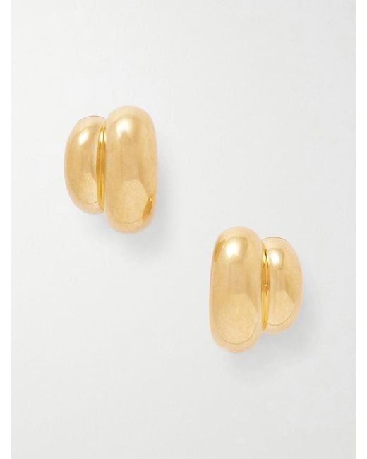 Saint Laurent Metallic Rondelle-Tone Earrings