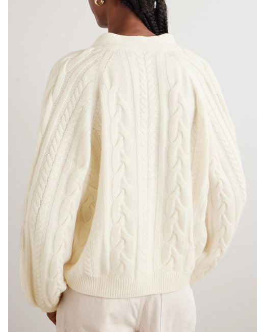 arch4 Natural Pimlico Cable-Knit Cashmere Cardigan