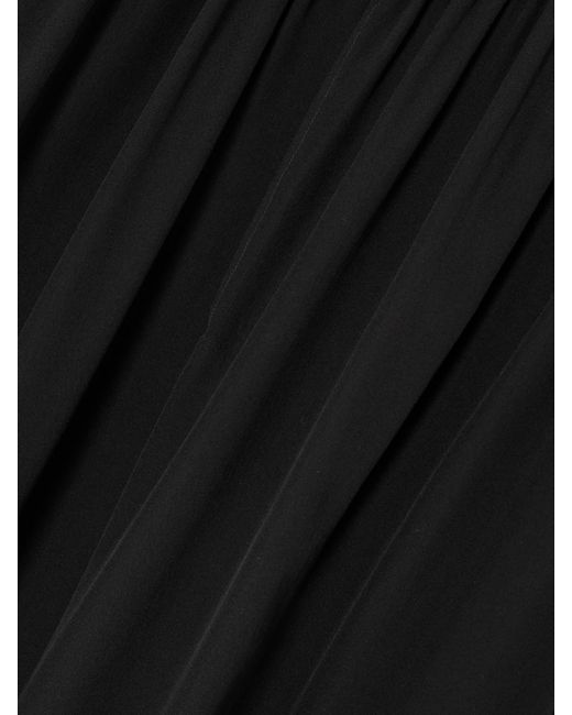 Chloé Black Tie-Detailed Organic Silk Crepe De Chine Mini Dress