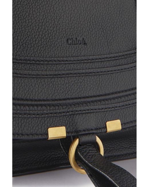 Chloé Black Net Sustain Marcie Medium Textured-Leather Tote