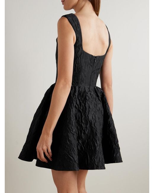 Rebecca Vallance Black Dreams Cloqué Mini Dress