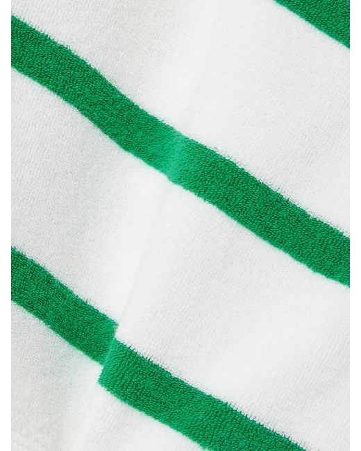 La Ligne Green Shorts Aus Gestreiftem Frottee Aus Einer Baumwollmischung
