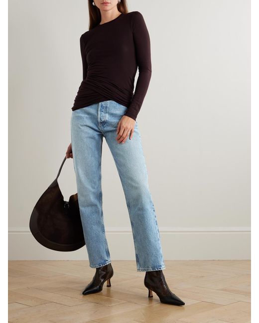 Agolde Blue '90S Pinch High-Rise Straight-Leg Jeans