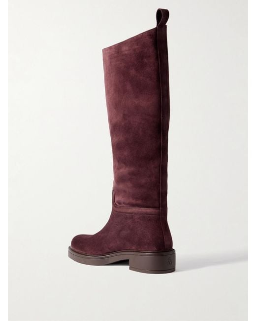 Celia Suede Knee Boots Stuart Weitzman en coloris Red