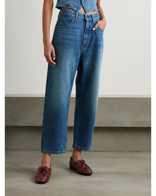 Polo Ralph Lauren Blue Bow Hoch Sitzende Jeans