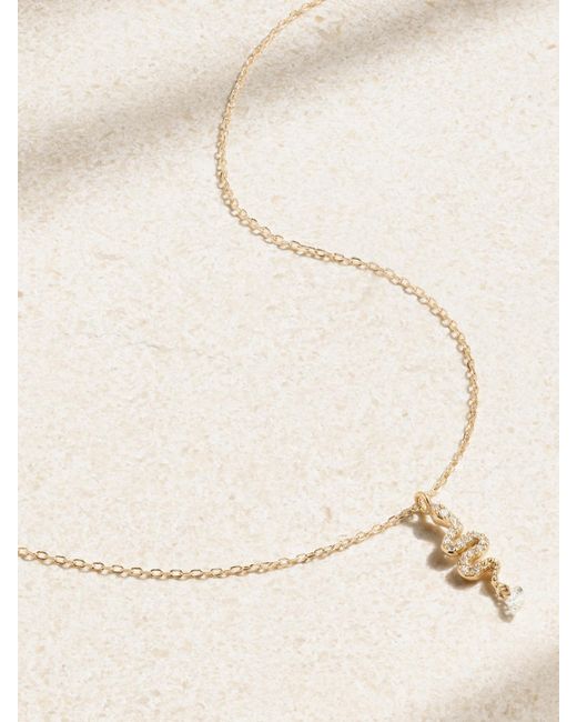 PERSÉE Natural Snake Kette Aus 18 Karat Mit Diamanten