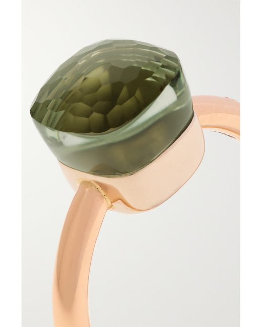 Pomellato Metallic Nudo Petit 18-Karat Rose Prasiolite Ring