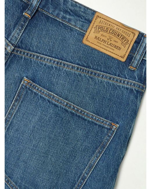 Polo Ralph Lauren Blue Bow Hoch Sitzende Jeans