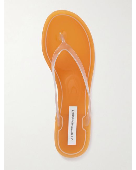 Christopher Esber Orange Jo Pvc Flip Flops