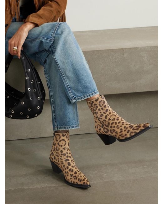 Jimmy Choo Natural Cece 60 Leopard-Print Pony Hair Ankle Boots