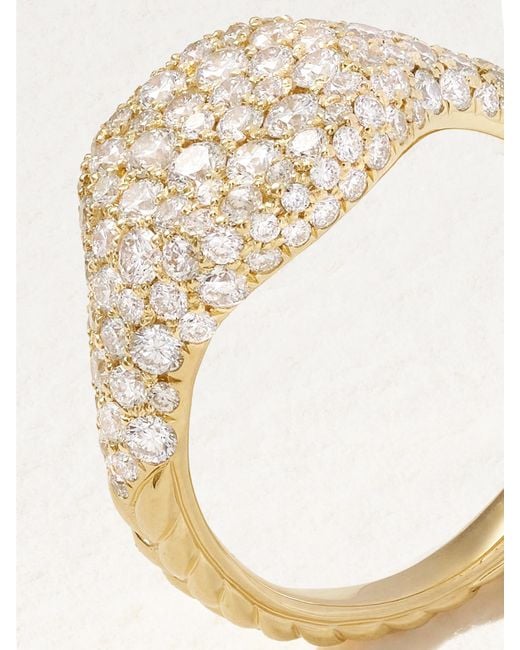 David Yurman Natural Mini Chevron 18-Karat Diamond Pinky Ring