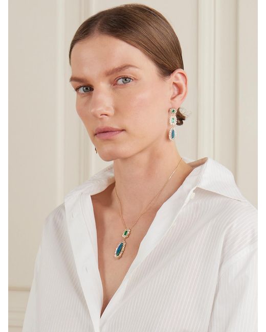 Suzanne Kalan Natural 18-Karat Multi-Stone Necklace