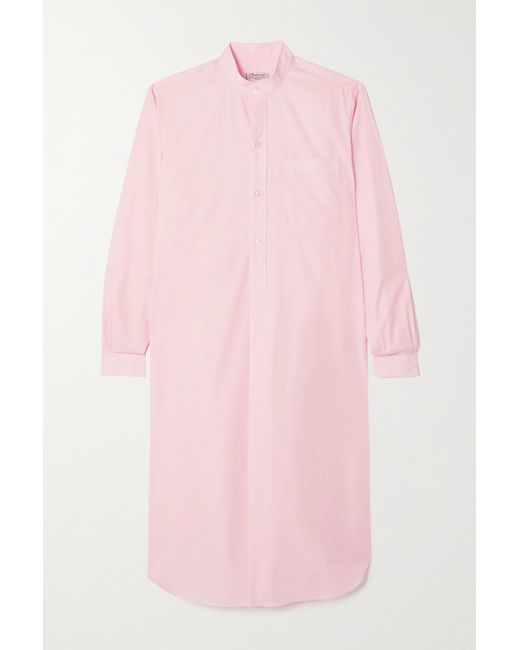 Charvet Pink Elysee Oversized Cotton-poplin Nightdress
