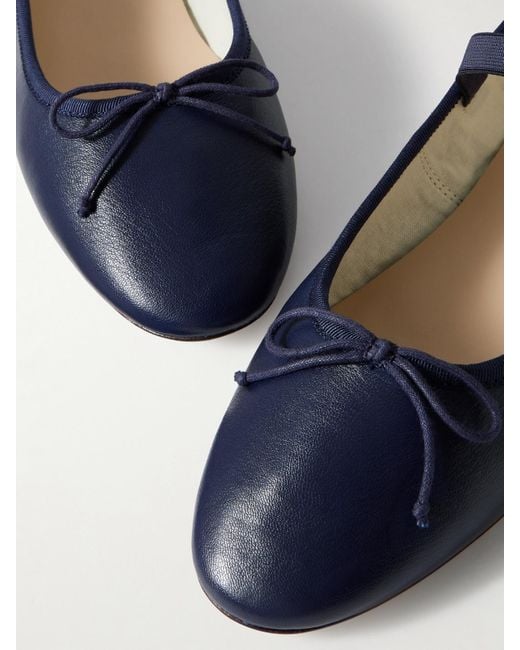 Loeffler Randall Blue Leonie Ballerinas Aus Leder Mit Schleife