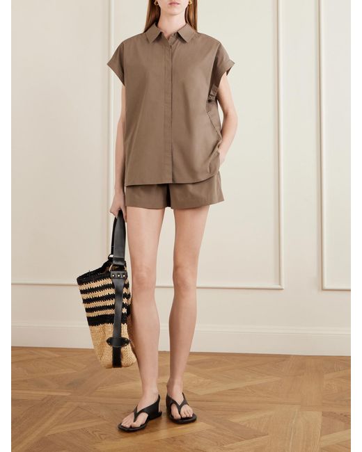 Matteau Brown Organic Cotton-Poplin Shirt