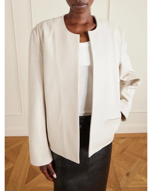 Totême Natural Padded Leather Jacket