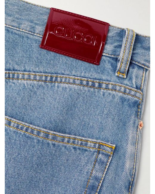 Gucci Blue Low-Rise Boyfriend Jeans