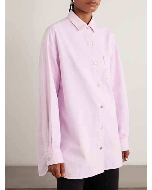 Agolde Pink Maria Mcmanus Oversized Organic Denim Shirt