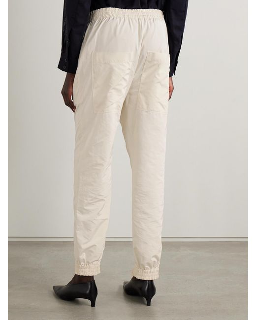 Tibi Natural Zip-Detailed Shell Track Pants