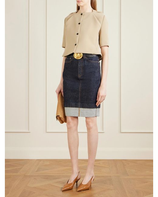 Khaite Natural Franc Cropped Crepe Jacket