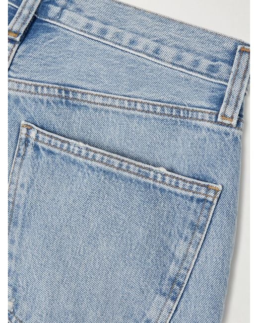 Agolde Blue Arc Mid-Rise Wide-Leg Jeans