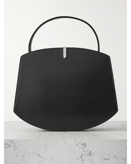 SAVETTE Black Florence 25 Textured-Leather Tote