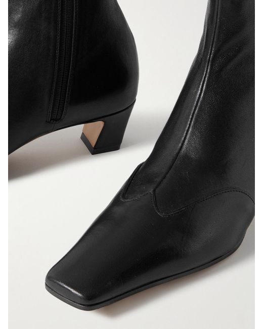 Khaite Black Nevada Ankle Boots Aus Leder
