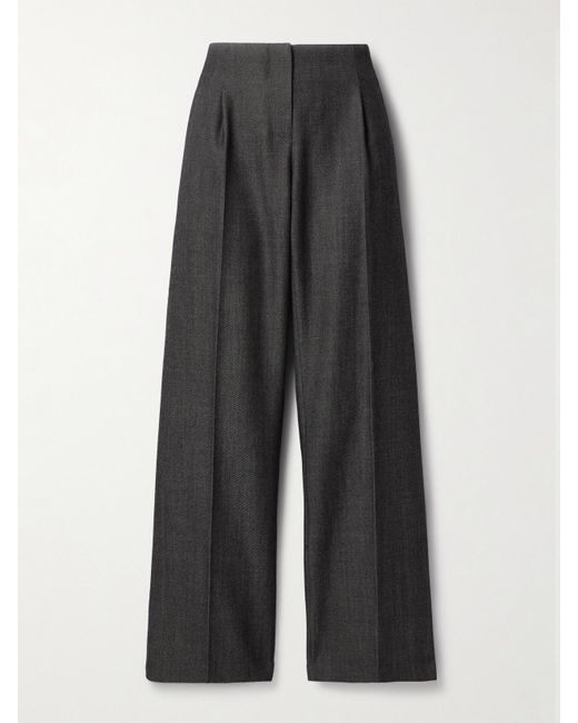 Pantalon Droit En Serge De Laine À Plis Redux Christopher Esber en coloris Gray