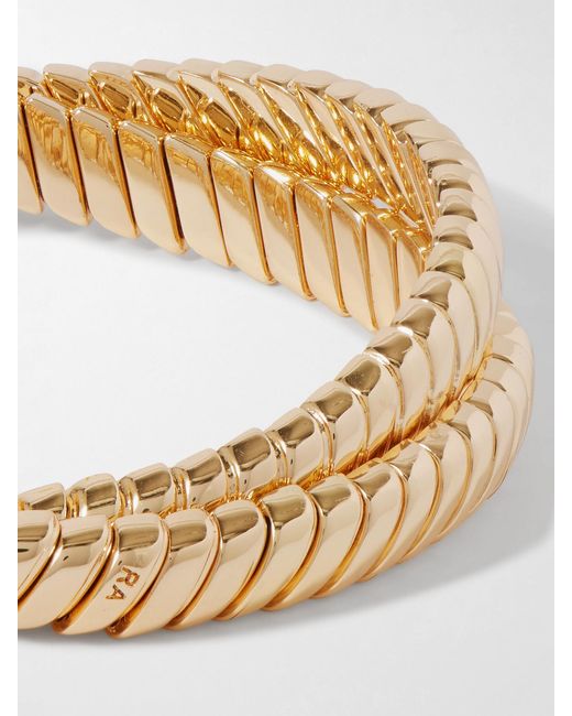 Roxanne Assoulin Natural The Double Cobra-Tone Bracelet