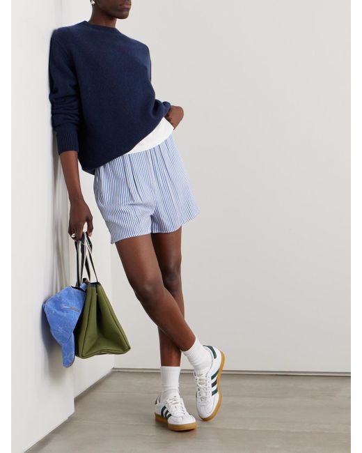 The Elder Statesman Blue Kaschmirpullover