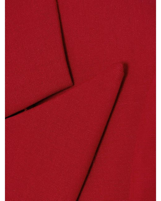 Dries Van Noten Red Double-Breasted Wool Blazer