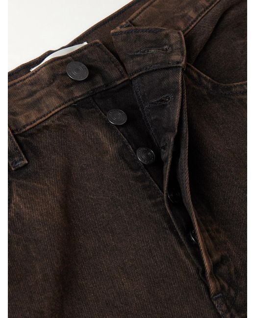 FRAME Brown The Collegiate Hoch Sitzende Jeans Mit Weitem Bein