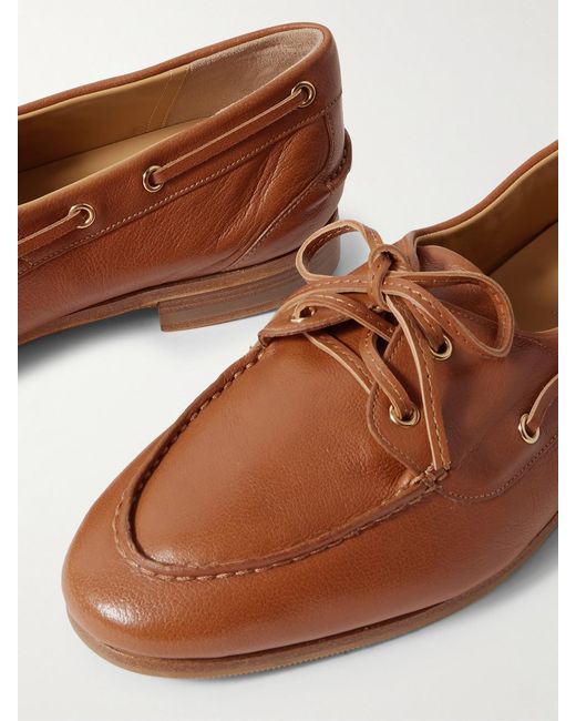 Bally Brown Pathy Leather Boat Shoes