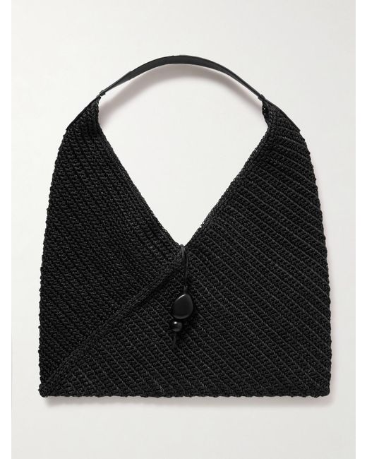 Sac Porté Épaule En Fique À Finitions En Cuir Origami Medium Hunting Season en coloris Black