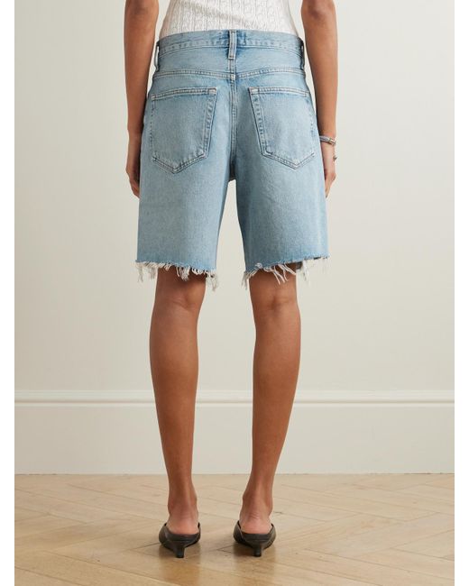 Agolde Blue Indra Jeansshorts