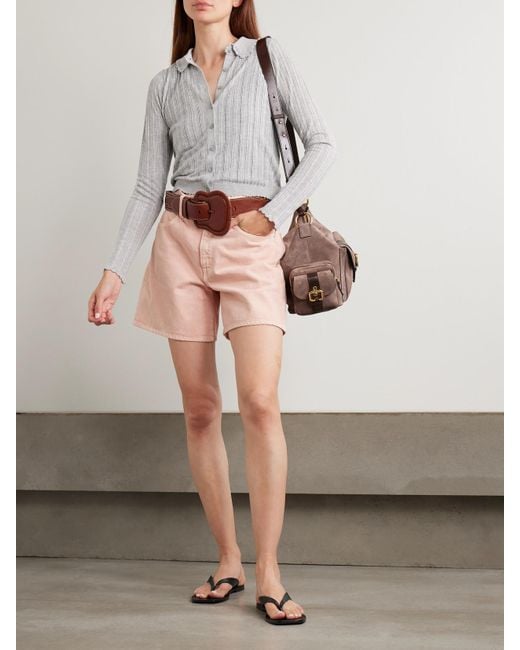 Ulla Johnson Gray Lottie Cardigan Aus Pointelle-Strick Mit Häkelbesätzen