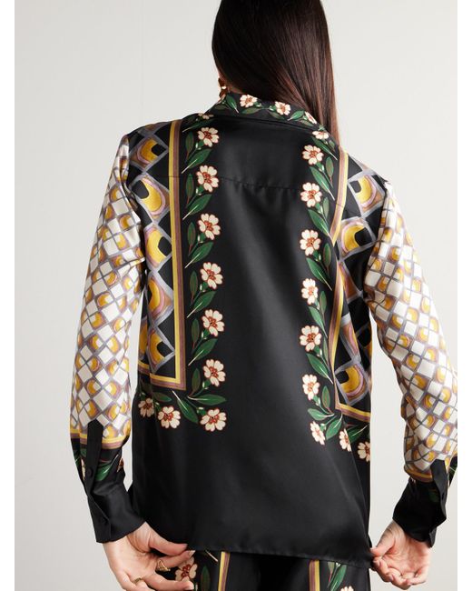 LaDoubleJ Black Boy Printed Silk-Twill Shirt