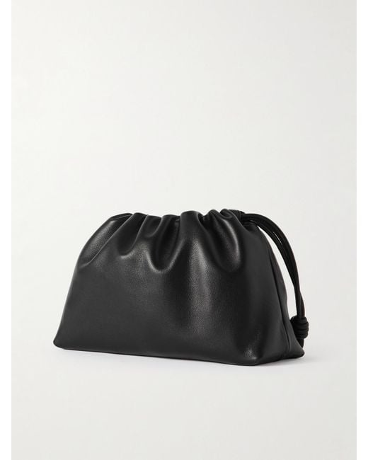 Loewe Black Flamenco Leather Clutch