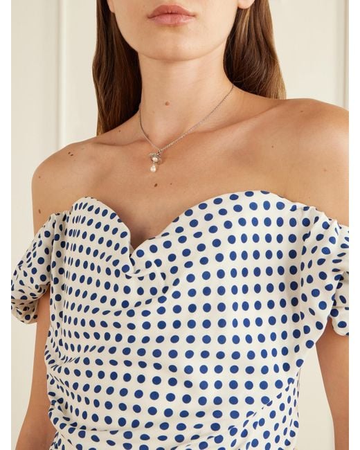Vivienne Westwood White Aleksa Orb-Detailed Pearl-Effect-Tone Necklace