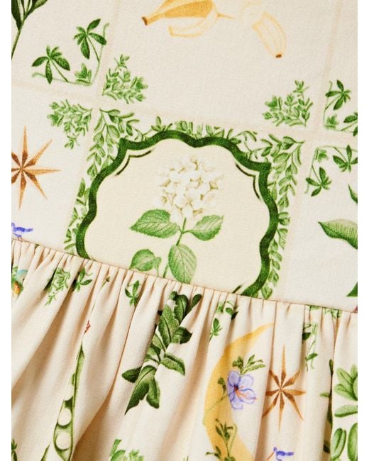 Mini-Robe En Coton Mélangé Imprimé Lima Agua Bendita en coloris Metallic