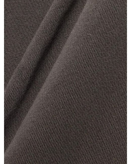 Les Tien Gray Cotton-Jersey Flared Track Pants