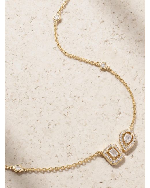 Messika Natural My Twin 18-Karat Diamond Necklace