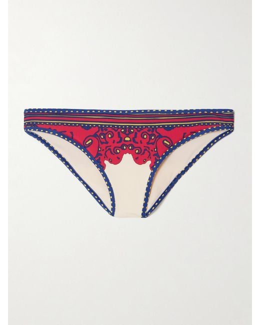 LaDoubleJ Blue Printed Bikini Briefs