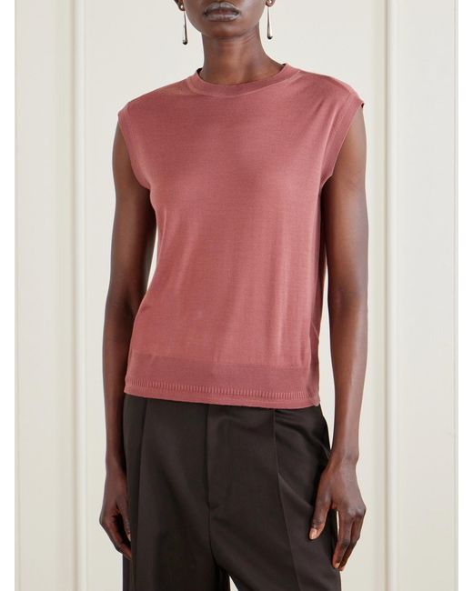Another Tomorrow Pink Wool Tank