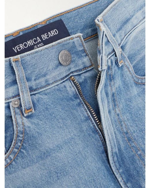 Veronica Beard Blue Taylor Hoch Sitzende Jeans Mit Weitem Bein