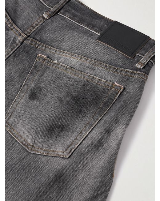 Acne Gray 2006 Paint-Splattered Low-Rise Barrel-Leg Jeans