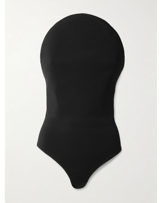 Alaïa Black Strapless Jersey Bodysuit
