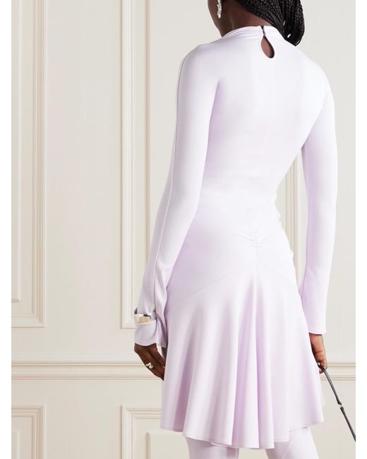 Courreges Pink Asymmetrisches Minikleid Aus Jersey
